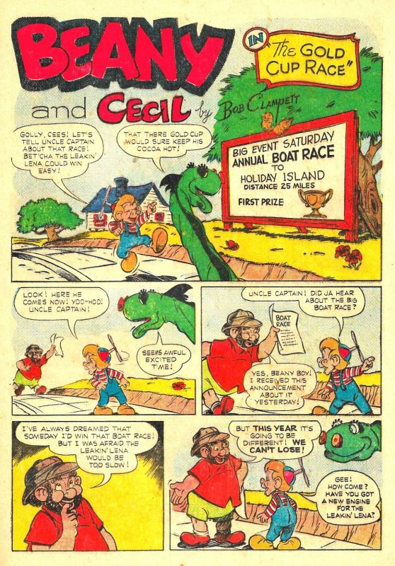 BEANY AND CECIL 4 Color #530 (Jan1954) 2.5 GD+  36 Pgs of Jack Bradbury Art!