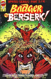 BADGER GOES BERSERK! (FIRST COMICS) (MIKE BARON) (1989 Series) #3 Very Good