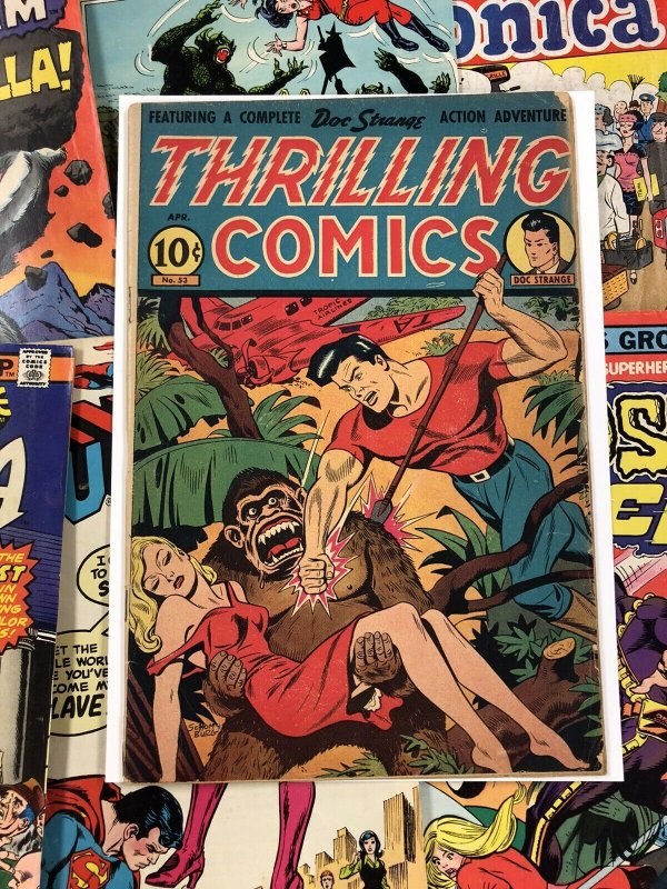 Thrilling Comics #53 VG+ 4.5 10c GOLDEN AGE usa AMERICANA jungle schomburg 