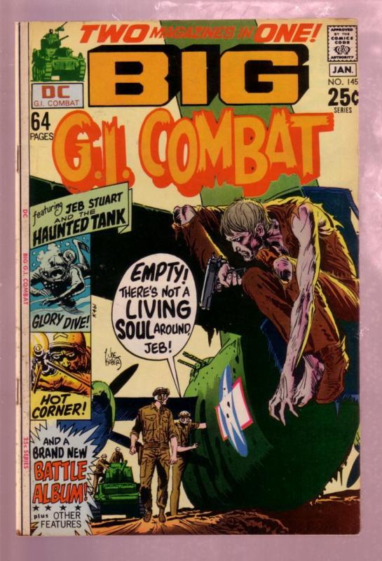 G.I. COMBAT #145 1970- THE HAUNTED TANK-2ND GIANT ISSUE FN