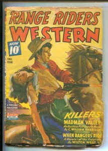 Range Riders Western-Fall 1943-Spicy headlight cover-Hero pulp-WWII era issue-G