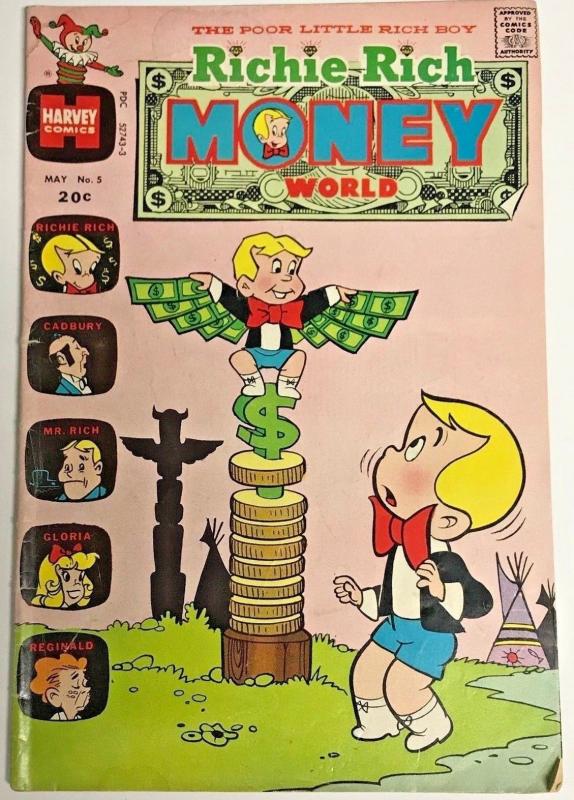 RICHIE RICH MONEY WORLD#5 VG 1973 HARVEY COMICS