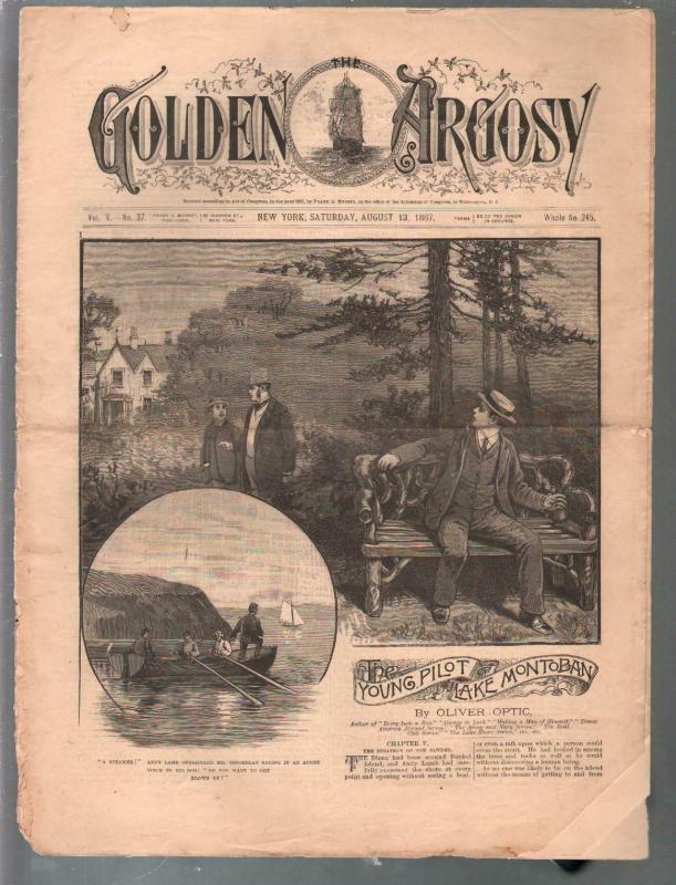 Golden Argosy #245 8/13/1887-Munsey-Argosy precursor-Oliver Optic-FR/G