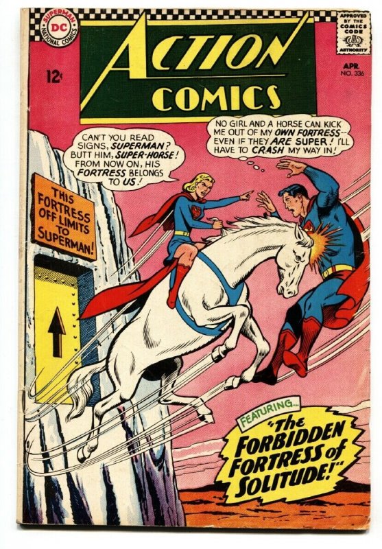 ACTION COMICS #336 1966-SUPERMAN-SUPERGIRL-VG