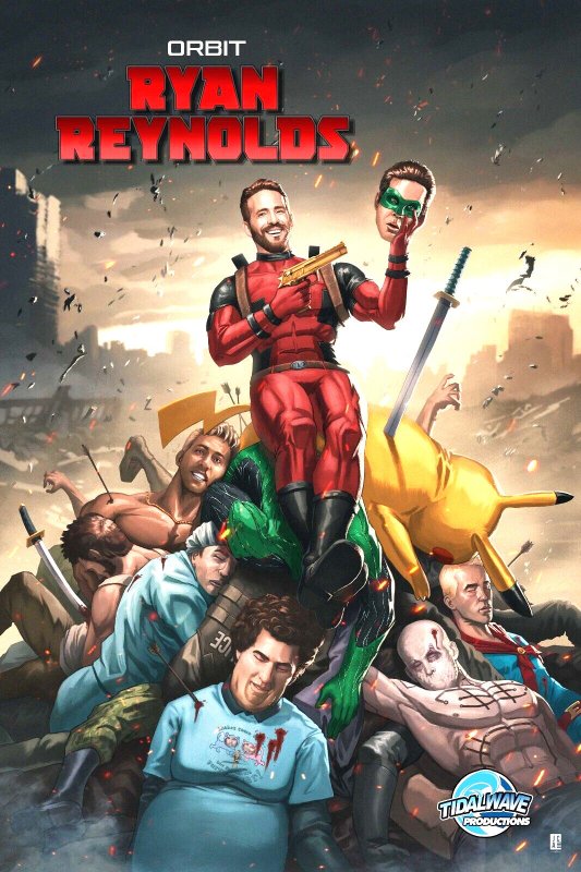 ORBIT RYAN REYNOLDS #1 DEADPOOL KILLS 'EM ALL CASPERZ VARIANT RAW/FOIL SET NM.