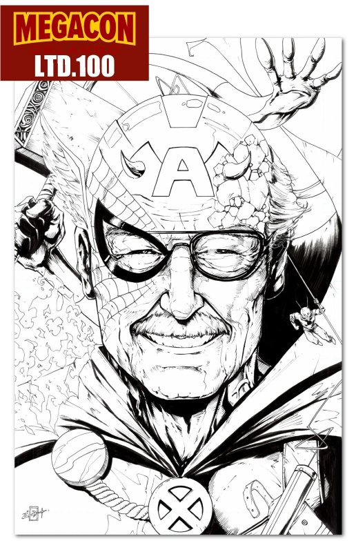 TRIBUTE STAN LEE MEGACON EXCLUSIVE VARIANT RAW/FOIL/SKETCH SET W/NUMBERED COA NM