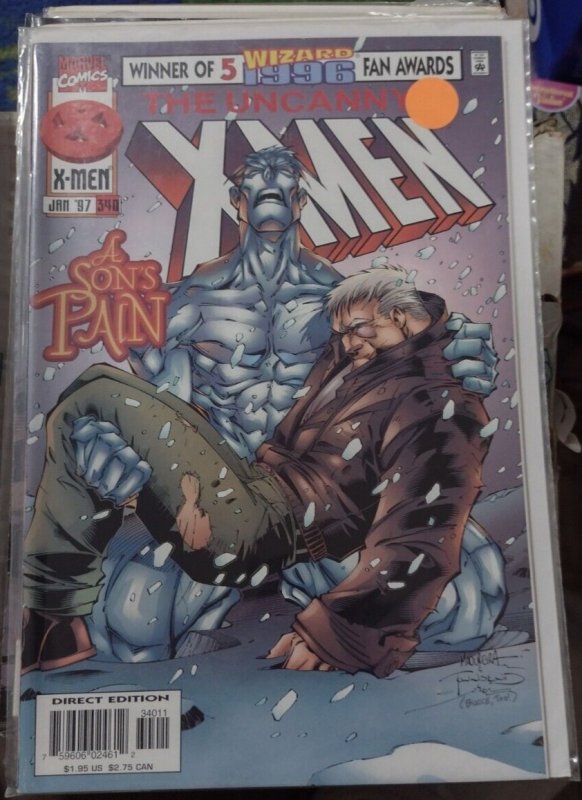 UNCANNY X-MEN #340 1997 MARVEL DISNEY ICEMAN  A SONS PAIN