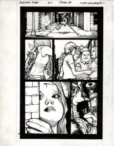 James Patterson Max Ride:First Flight #1 Pg18 Alex Sanchez Original Art-MARVEL