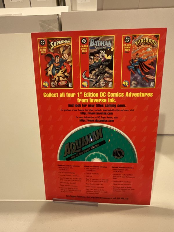 DC CD ROM 4 Book Complete Set 1996 Superman Batman Aquaman Superboy