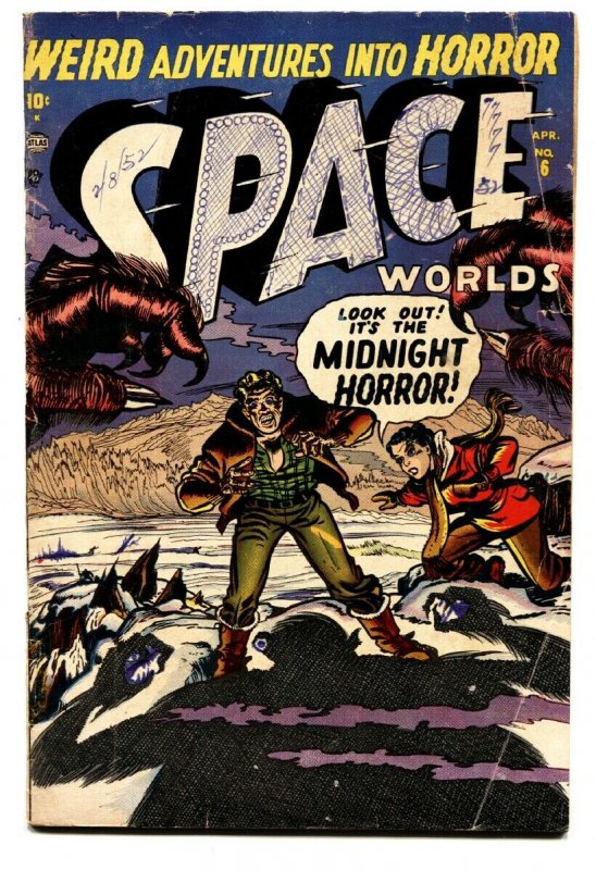 Space Worlds #6 comic book 1952-Atlas-Capt Jet Dixon-only issue-Space squadron