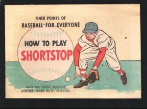 Finer Points Of Baseball For Everyone 1962-How To Play Shortstop-DX promo ite...