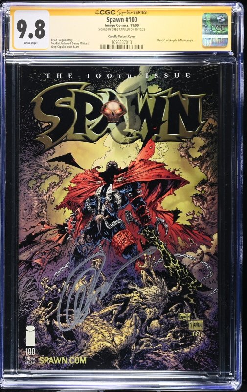 Spawn (2000) # 100 (CGC 9.8 SS) Signed Greg Capullo * Image Comics