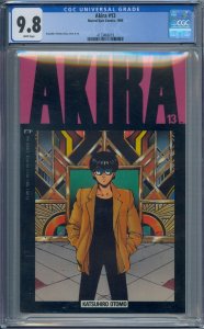 AKIRA #13 CGC 9.8 KATSUHIRO OTOMO WHITE PAGES NEWSSTAND