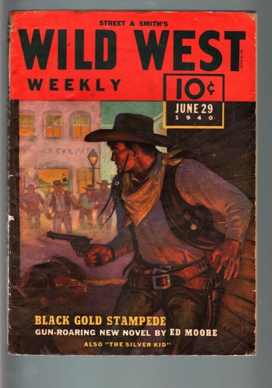 WILD WEST WEEKLY 6/29/1940-WESTERN PULP-SILVER KID FN-