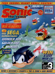 Sonic the Comic #3 VG ; Fleetway Quality | low grade comic Hedgehog
