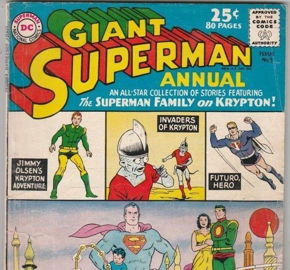 Superman, Giant Annual #5 strict VG/FN 5.0  Super-Monkey, Krytpo, Superboy