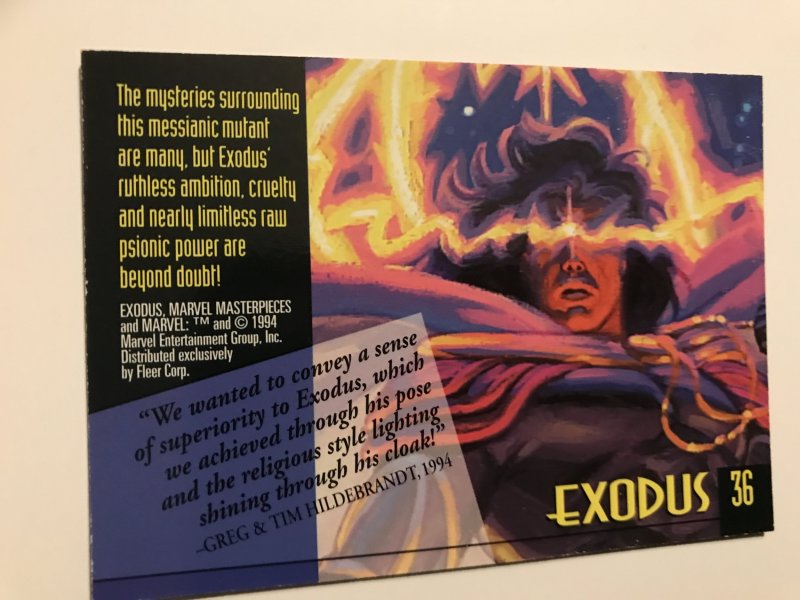 EXODUS #36 card : 1994 Marvel Masterpieces, NM; Hilderbrandt art