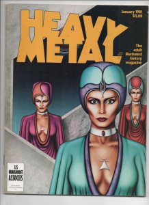 HEAVY METAL Magazine January 1981, VF , Corben Moebius Crepax, 1977 series