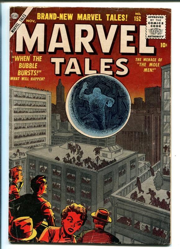 MARVEL TALES #152 1956-ATLAS-WALLY WOOD-JOE MANEELY-MOLE MEN-vg