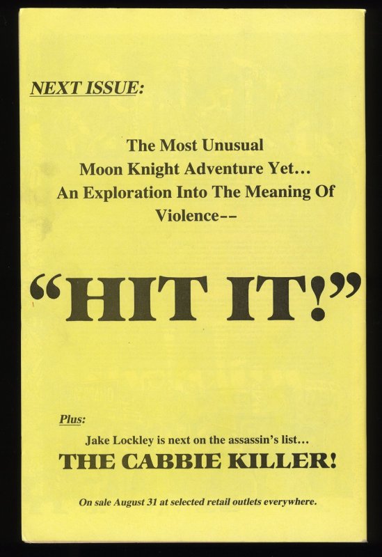 Moon Knight #25 FN/VF 7.0 1st Appearance Black Spectre!