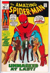 Amazing Spider-Man #87 (Aug-70) FN/VF+ High-Grade Spider-Man