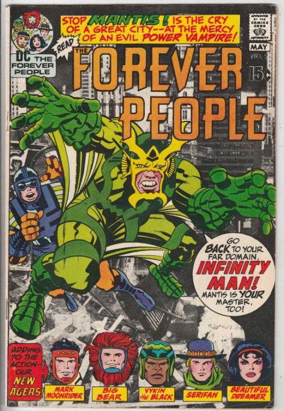 Forever People #2 (Apr-71) FN/VF Mid-High-Grade Big Bear, Beautiful Dreamer, ...