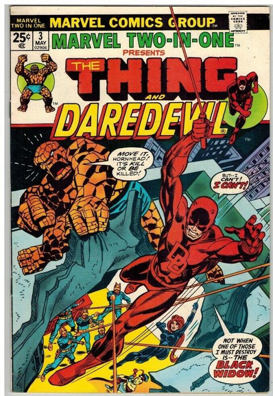 MARVEL TWO IN ONE 3 F-VF May 1974