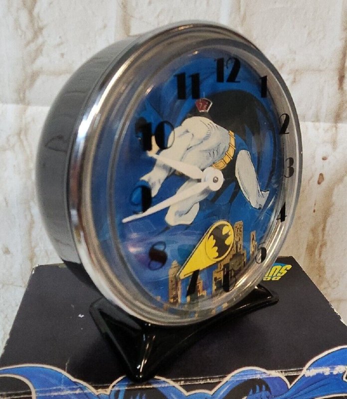 1989 Batman Alarm Clock In Original Box DC Comics Adam West For Parts