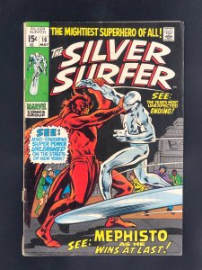 The Silver Surfer #16 (1970) Cover Art Featuring Silver Surfer Vs Mephisto