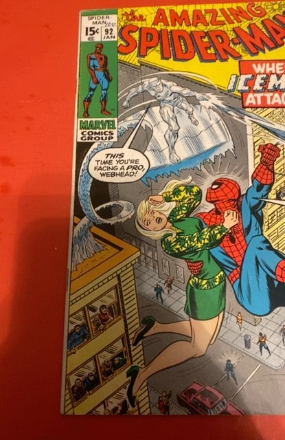 The Amazing Spider-Man #92 (1971)iceman and Gwen stacy