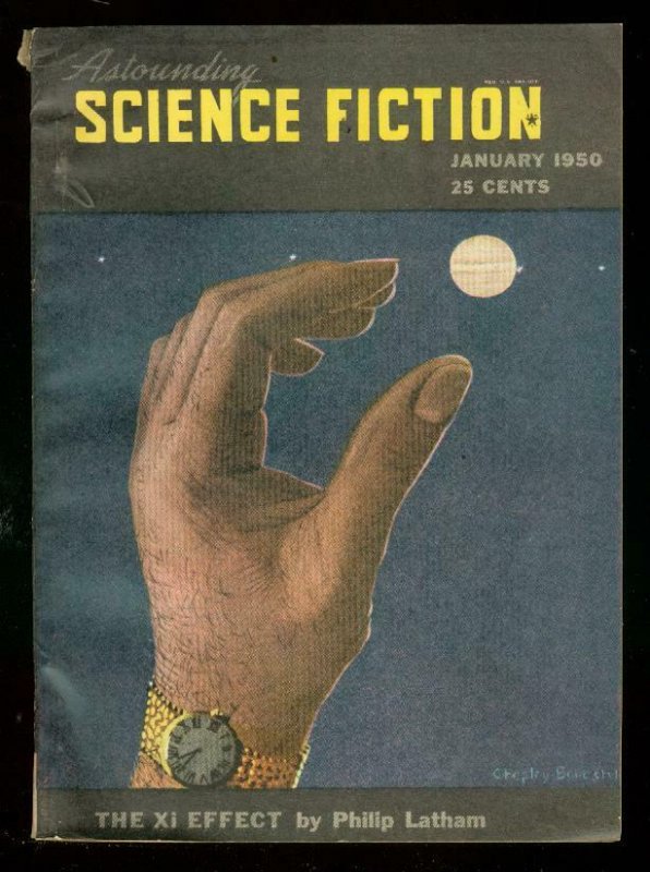 ASTOUNDING SCIENCE-FICTION JAN 1950-L RON HUBBARD-fine FN