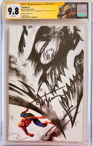 Venom #3  SS 3x CGC 9.8 B&W VIRGIN signed Stegman, Cates & Kirkham ?️1st Knull