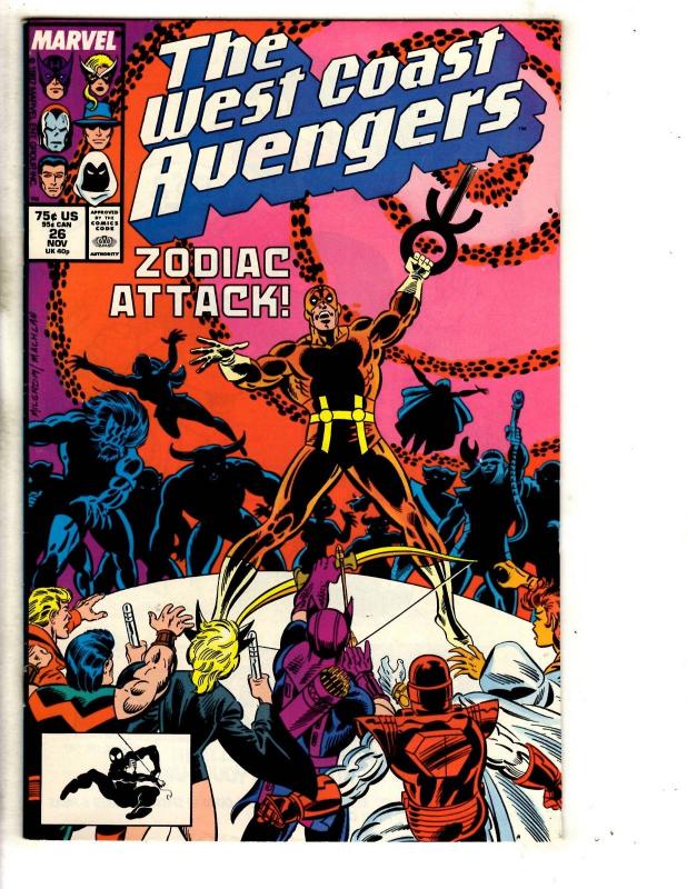 10 West Coast Avengers Marvel Comic Books # 21 22 23 24 25 26 27 28 29 30 CR42