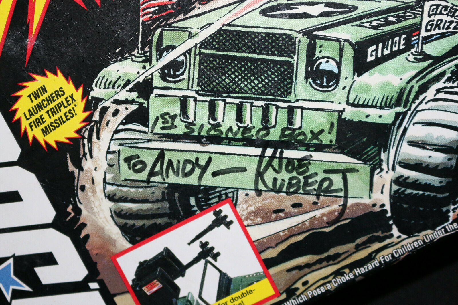 G.I. JOE Sgt. Savage Grizzly SS-1 Truck Box ONLY - Joe Kubert's w COA -  Signed | Comic Books - Modern Age