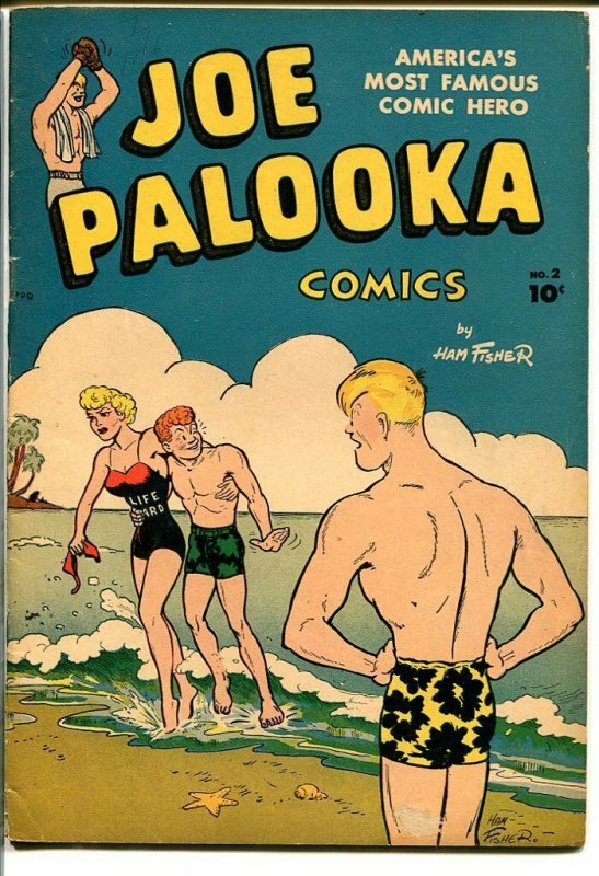 JOE PALOOKA COMICS #2-SPICY LIFEGUARD COVER VG+