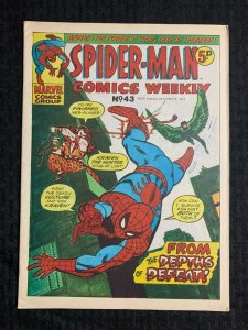 1973 SPIDER-MAN COMICS WEEKLY #43 Marvel UK FN+ 6.5 John Romita Kraven & Vulture