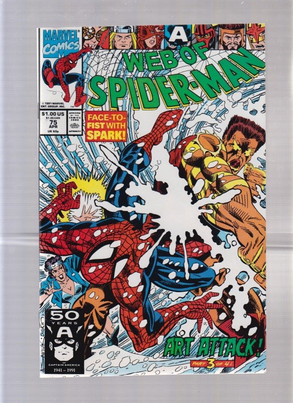 Web Of Spider Man #75 - Alex Saviuk Cover Art! (7.0/7.5) 1991