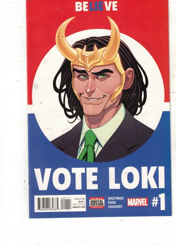 Vote Loki #1 (2016) PRICE DROP! 1st Solo Loki Series Wow! NM- Key!