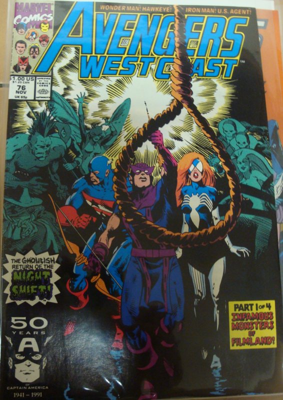 Avengers West Coast #76 Roy Thomas Night Shift Spider-Woman Iron Man