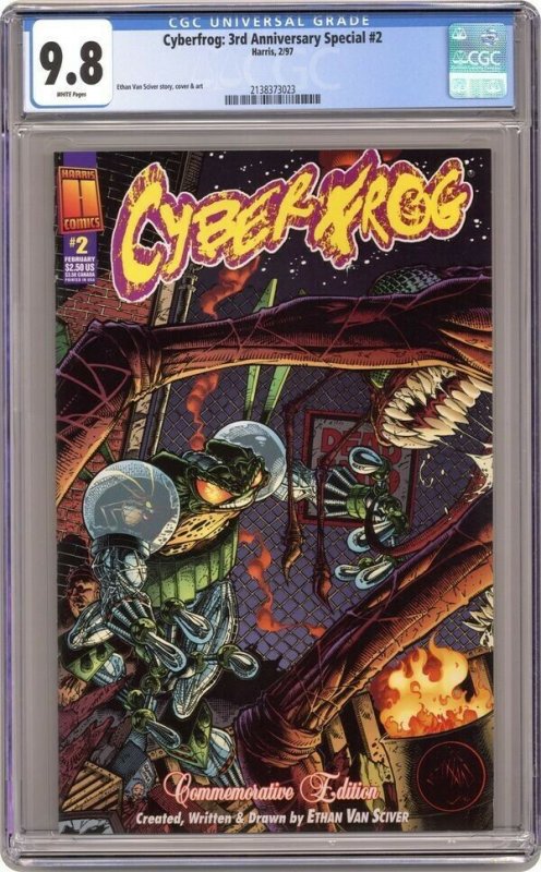 Cyberfrog 3rd Anniversary Special #2 Harris 1997 CGC 9.8  Top Grade 1 of only 4