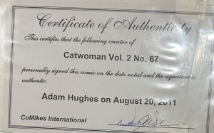 (2007) CATWOMAN #67 SIGNED by ADAM HUGHES w/COA!