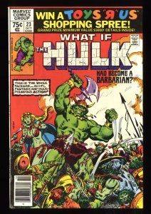 What If? #23 VF- 7.5 Newsstand Variant Hulk Became a Barbarian!