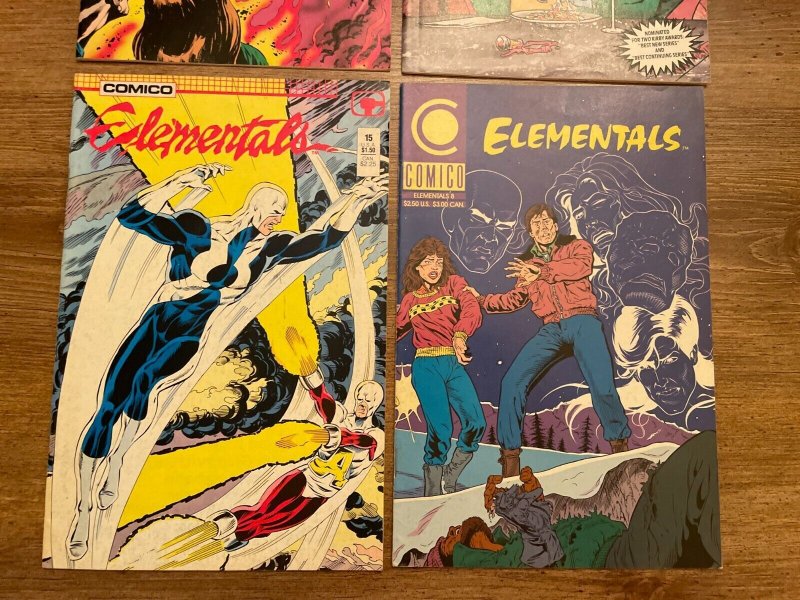 Lot Of 4 Comic Books Elementals 8 15 + Grendel # 10 + Justice Machine # 4 J939