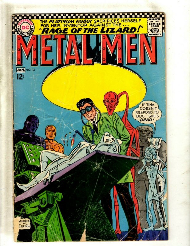 Metal Men # 23 GD DC Silver Age Comic Book Aluminum Gold Silver Zinc Alloy J462