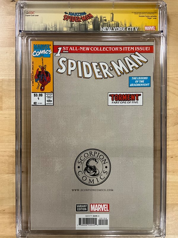 Spider-Man: Facsimile Edition #1 Negative Cover CGCSS 9.8 Signed by Crain