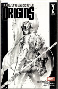 Ultimate Origins #2 Sketch Cover (2008) Captain America