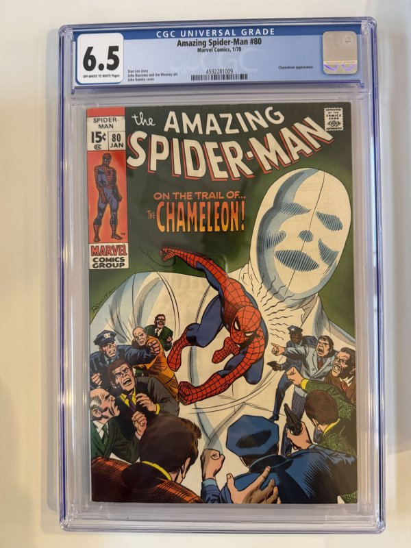 AMAZING SPIDER-MAN #80 CGC 6.5 CHAMELEON APPEARANCE  MARVEL (1970)