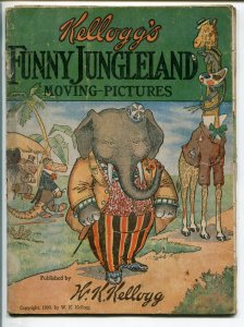 FUNNY JUNGLELAND MOVING-PICTURES 1909-KELLOGG-FLIP PAGES-FUNNY ANIMALS-fr/good 