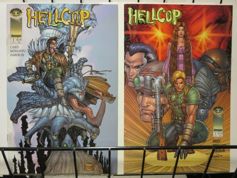 HELLCOP (1998 IM) 1 (2 CVRS) McFarlane inks on one cvr