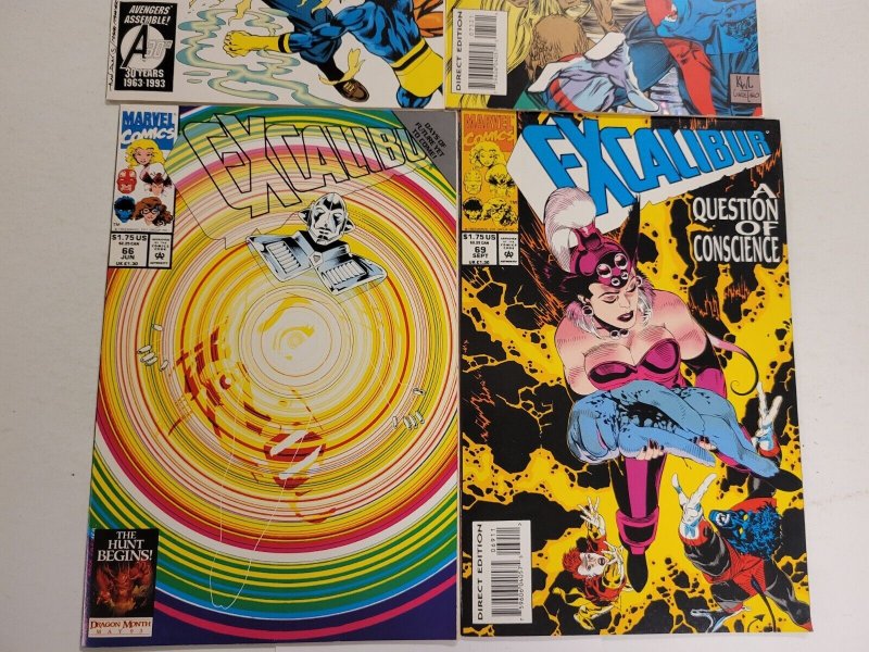 4 Excalibur Marvel Comic Books #63 66 69 75 51 TJ28